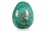Polished Chrysocolla & Malachite Egg - Peru #255268-1